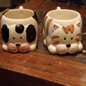 ALBERT KENNY & CO 2 DOG & CAT MUGS
